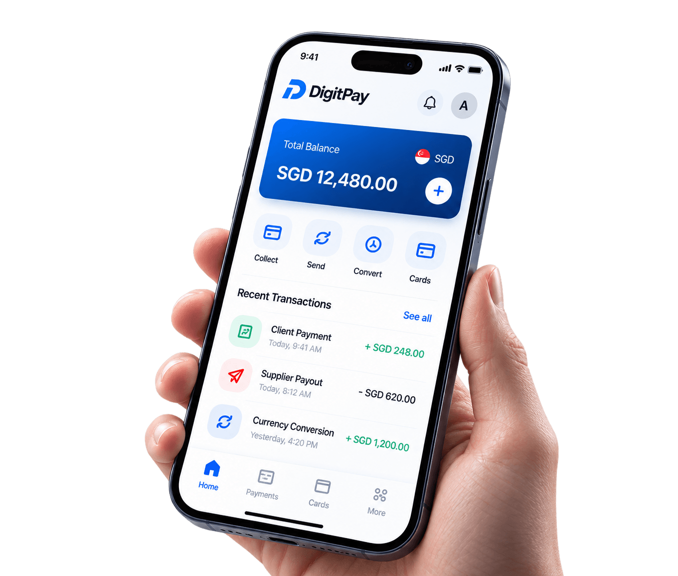 DigitPay mobile application