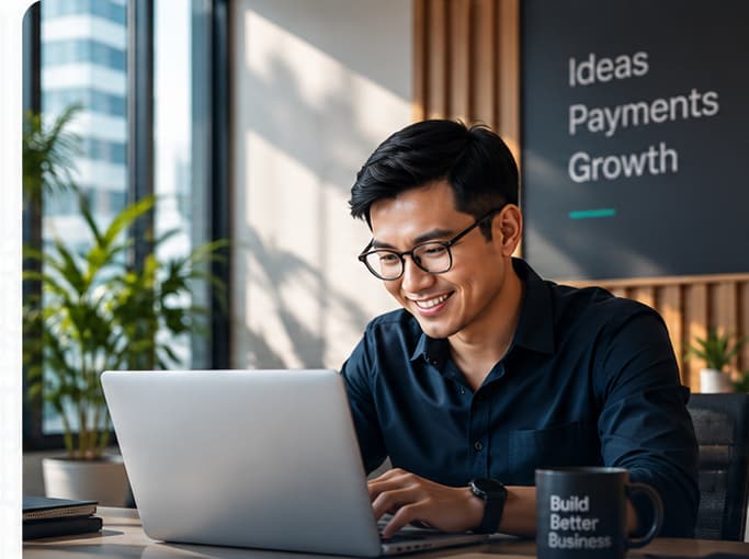 Business owner managing operations